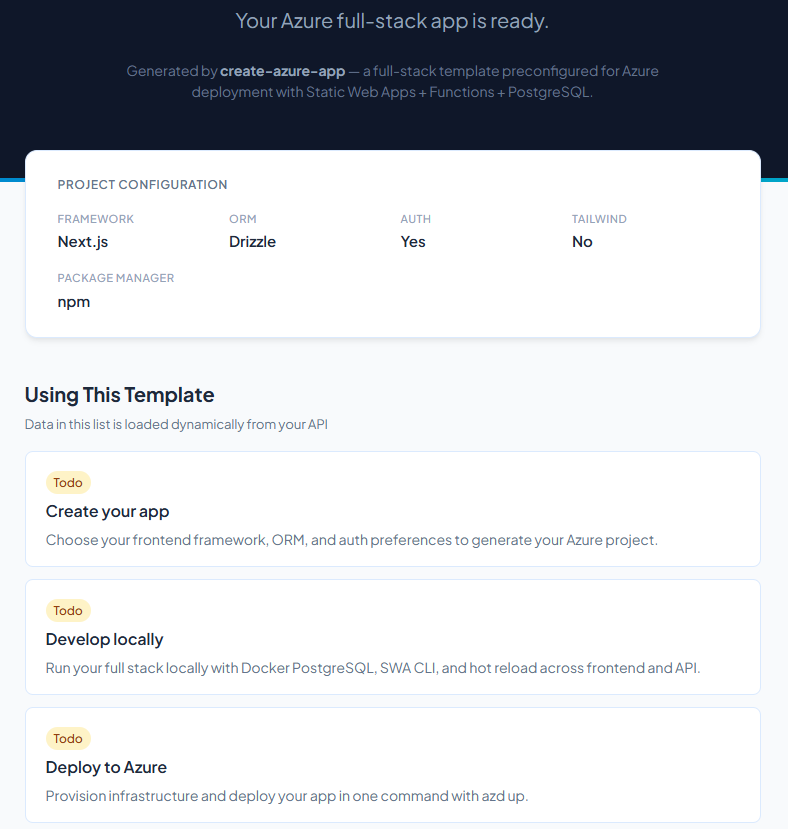 Improving JAMstack hosting for Azure with create-azure-app